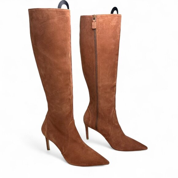 Stuart Weitzman 85 Knee High Suede Boot, Tan, Size 7.5 US, 38 EU NWOB - Picture 1 of 16